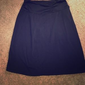 Athleta cotton Med skirt black zipper pocket